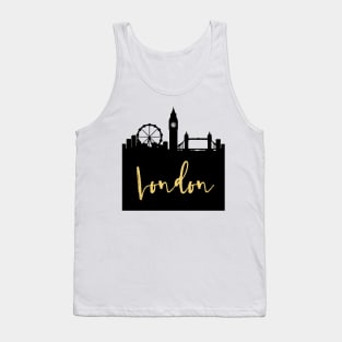 LONDON ENGLAND DESIGNER SILHOUETTE SKYLINE ART Tank Top